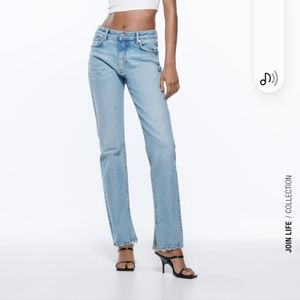 Zara Split Hem Jeans